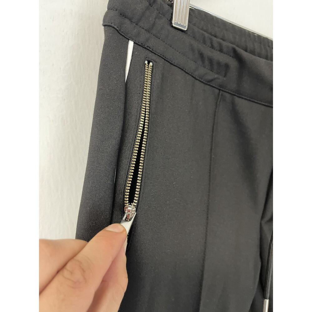 River Island Sweatpants Men 34x29 Black Super Skinny Side Trim Zip N202 - Picture 4 of 8